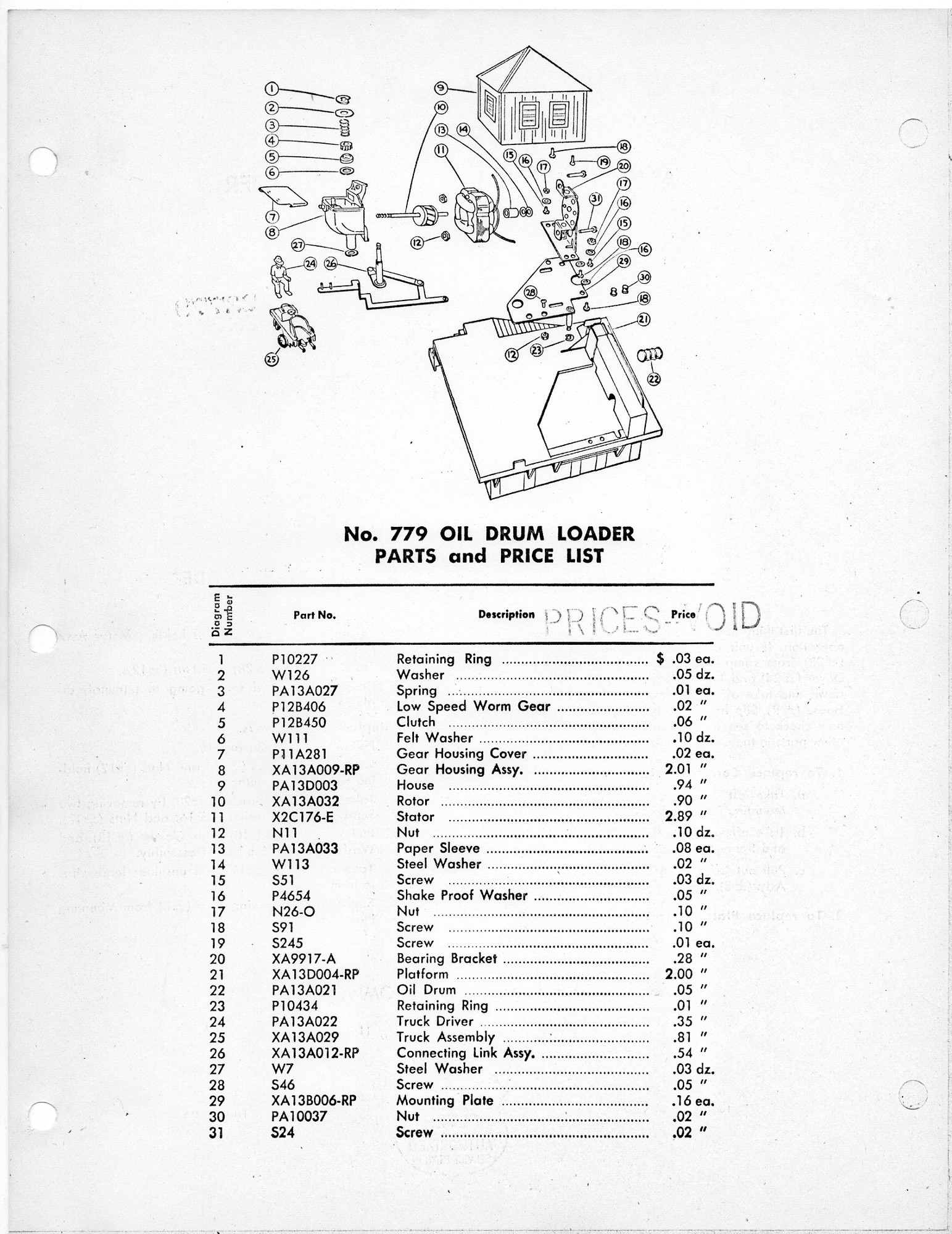 American Flyer Oil Drum Loader 779 Parts List and Diagram - Page 2