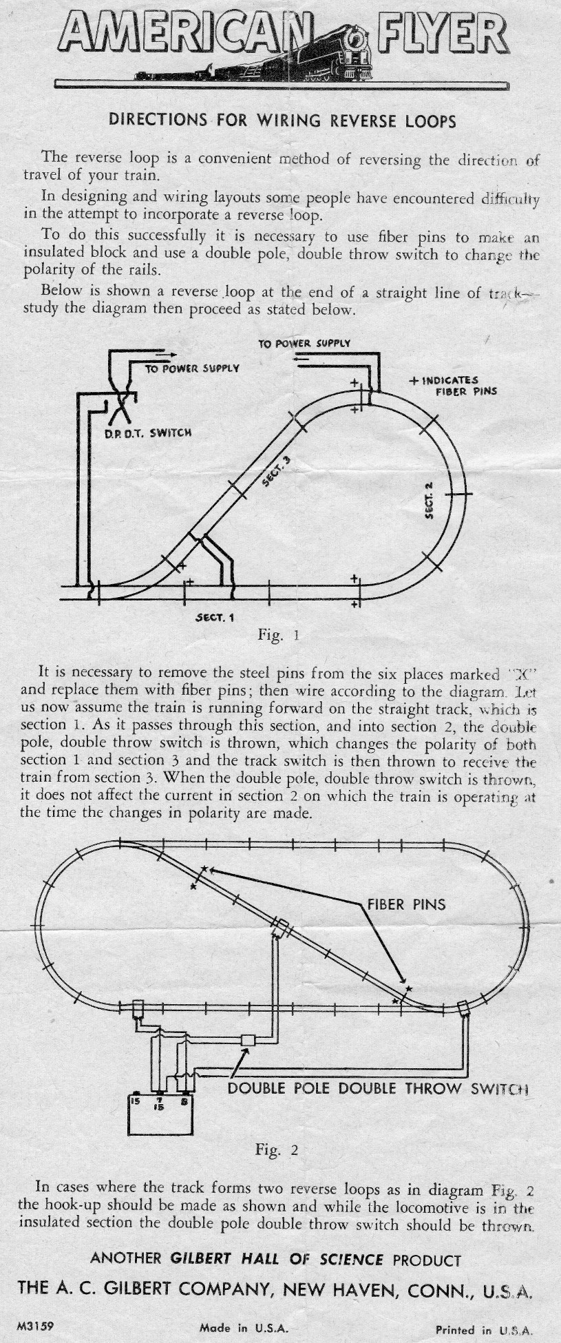 American Flyer Directions for Wiring Reverse Loops