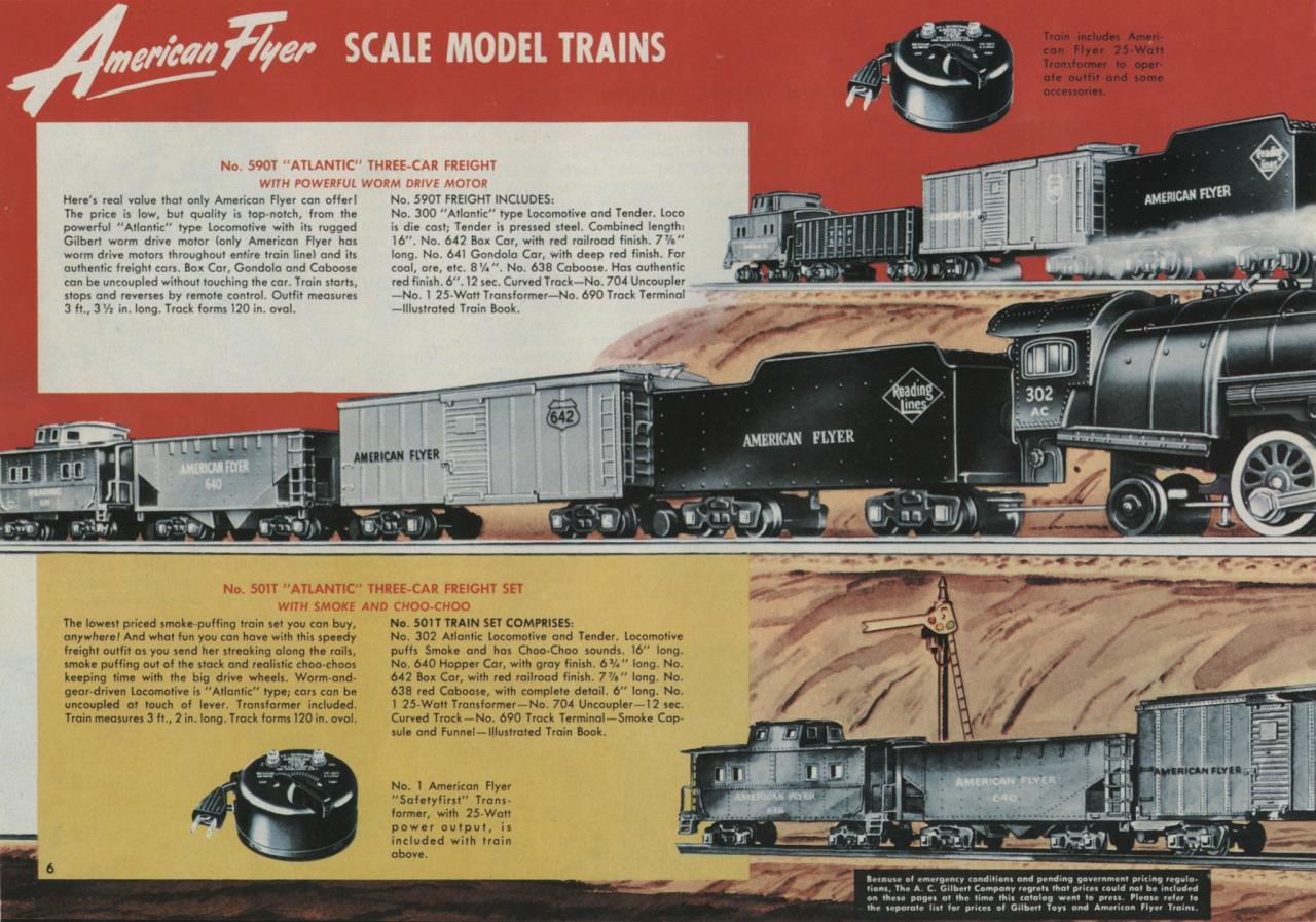 american flyer train set