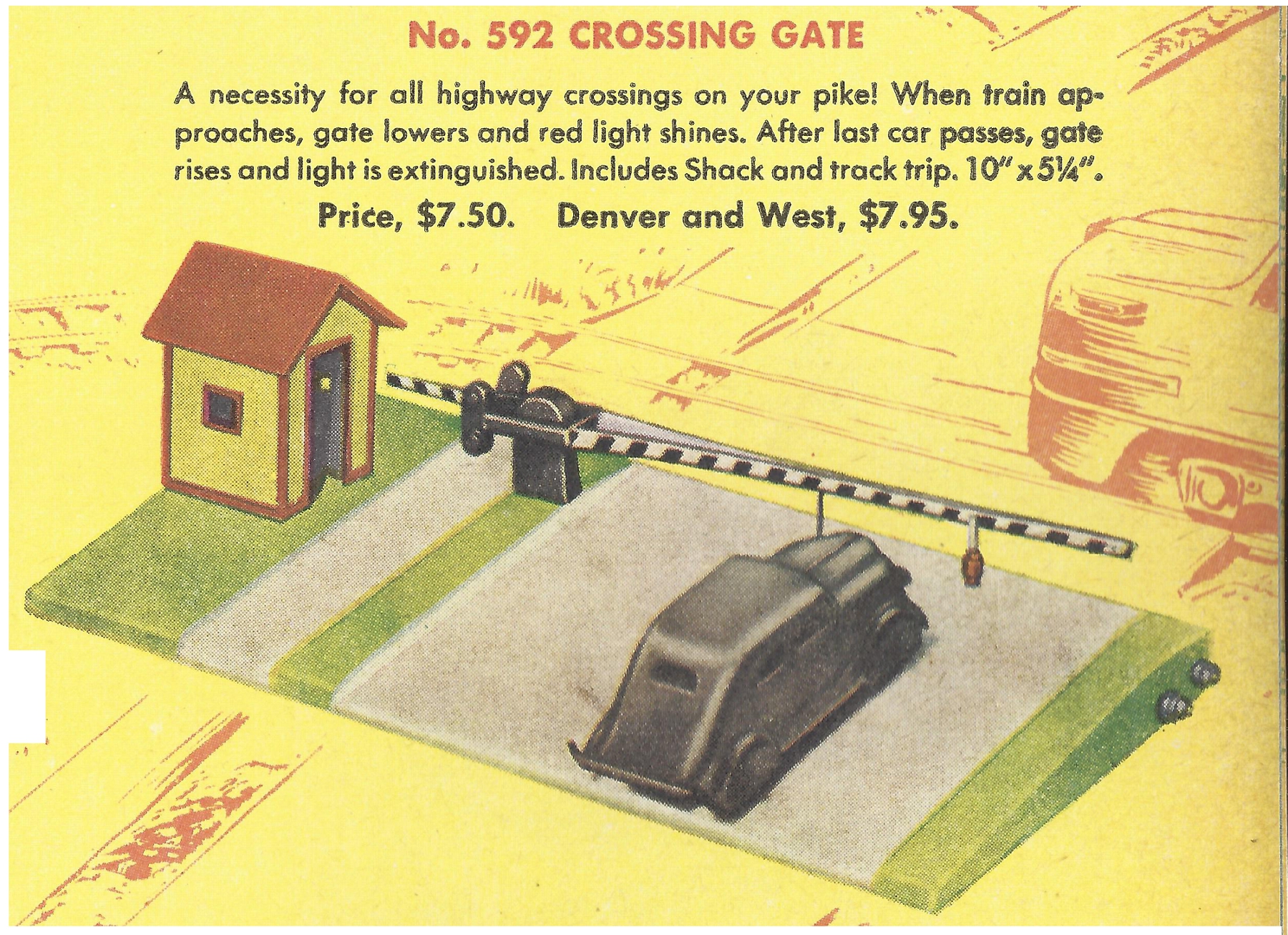 CROSSING GATE PEDESTRIAN RAILING for AMERICAN FLYER S Gauge TRAINS 