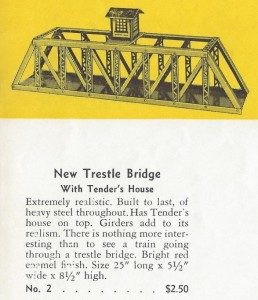 American Flyer Trestle Bridge With Tenders House No. 1
