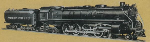 332 Train Engine American Flyer Locomotive 332 Union Pacific Northern - TrainDR
