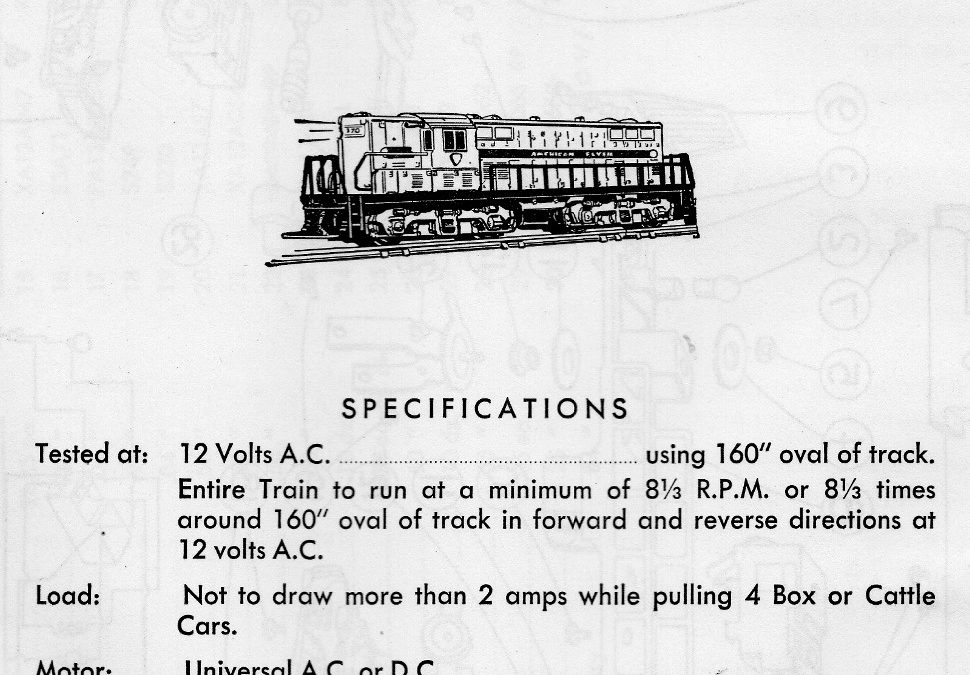 American Flyer Diesel Switcher 371 Parts List & Diagram