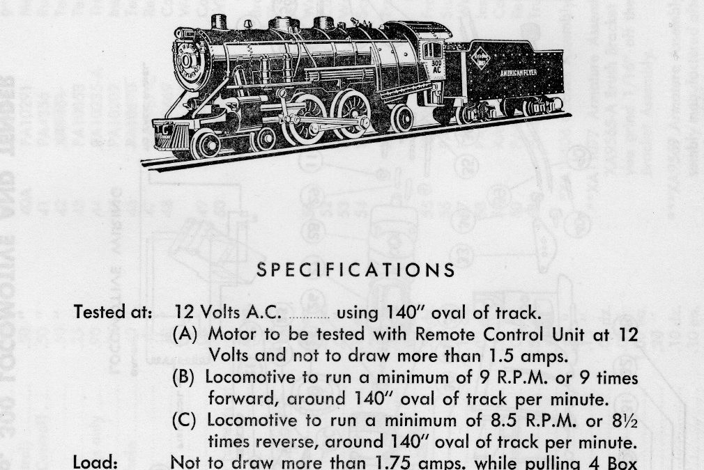 American Flyer Locomotive 300 Parts List & Diagram