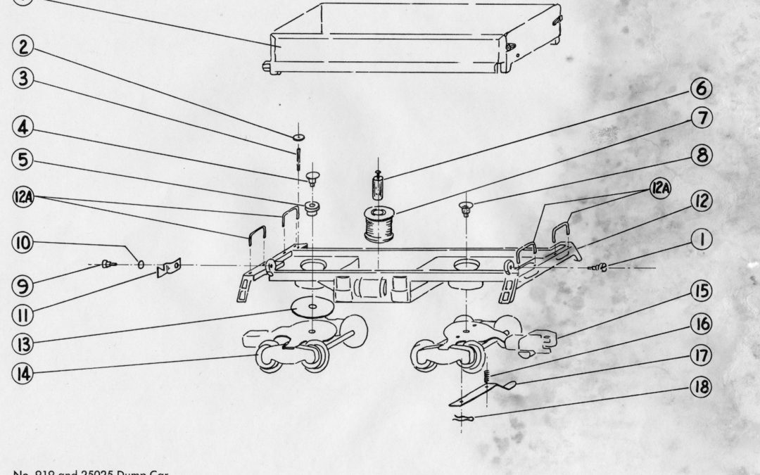 American Flyer Log Car 914 & 25003 Parts List & Diagram