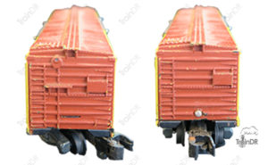 American Flyer Box Car 24018 MKT (Front & Rear View)